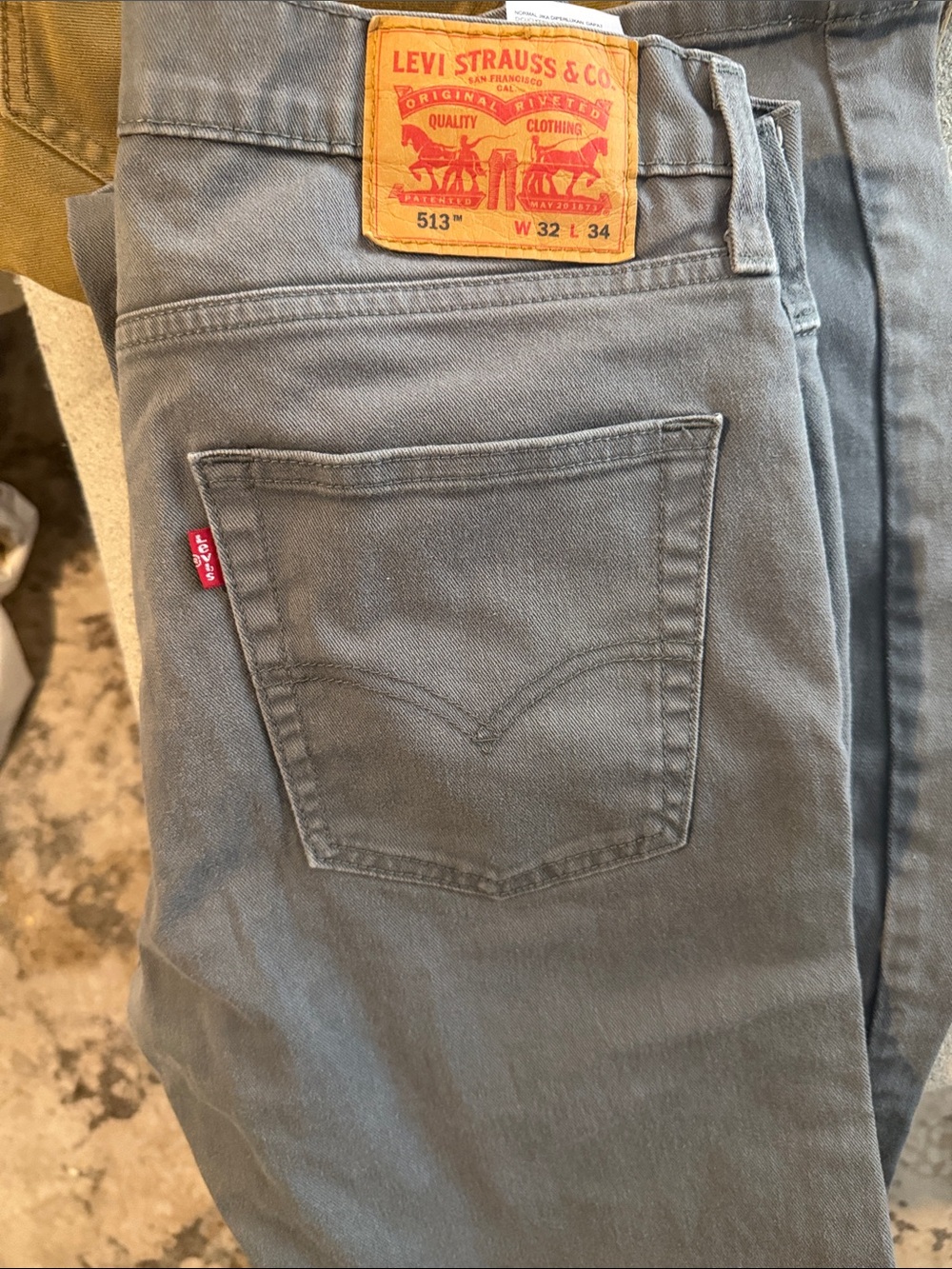 Levi's 513 Slim Straight Jeans in Gray-Blue